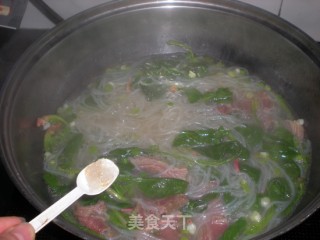 吃出清淡好滋味——菠菜牛肉粉丝的做法步骤：14