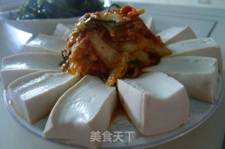 韩国人的家常菜 / 辣白菜豆腐花的做法步骤：6
