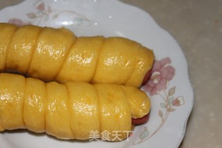 南瓜火腿肠卷的做法步骤：10
