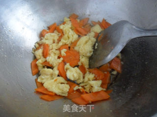 胡萝卜炒鸡蛋的做法步骤：5
