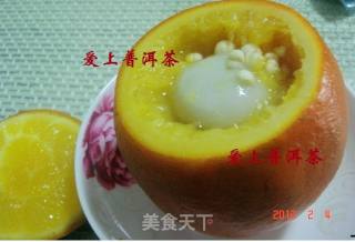 红红火火团团圆圆的甜橙元宵煲的做法步骤：5