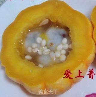 红红火火团团圆圆的甜橙元宵煲的做法步骤：6
