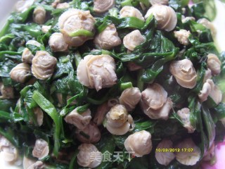 韭菜炒蚬肉的做法步骤：6