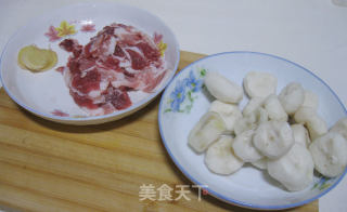 荸荠肉片的做法步骤：1