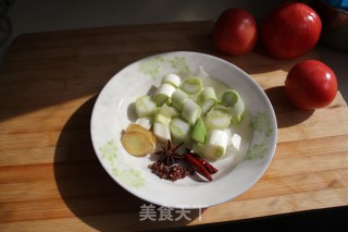 番茄萝卜炖牛腩的做法步骤：1