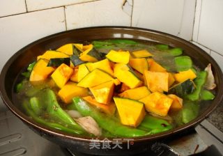 倭瓜炖扁豆的做法步骤：13