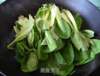 蟹味菇扒油菜的做法步骤：3