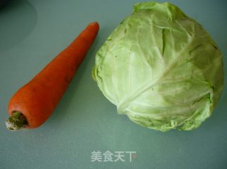 锦带包菜卷的做法步骤：1