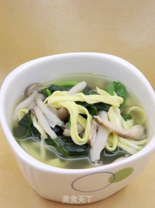 菠菜蛋皮汤的做法步骤：7