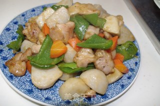 炒芋头与鸡肉的做法步骤：5