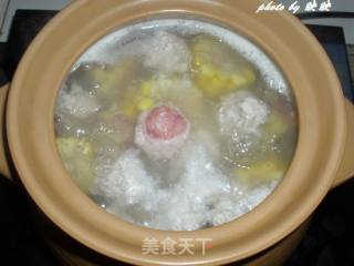 山药玉米肉丸汤的做法步骤：6
