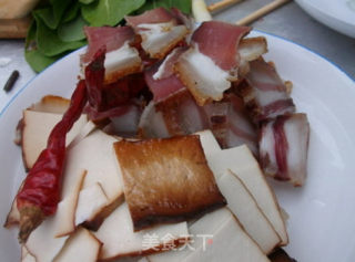 腊肉炒香干的做法步骤：3