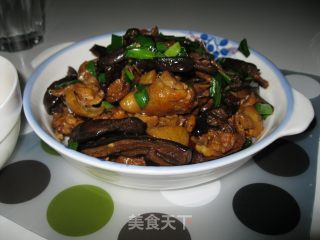 茄子干烧鸡的做法步骤：3