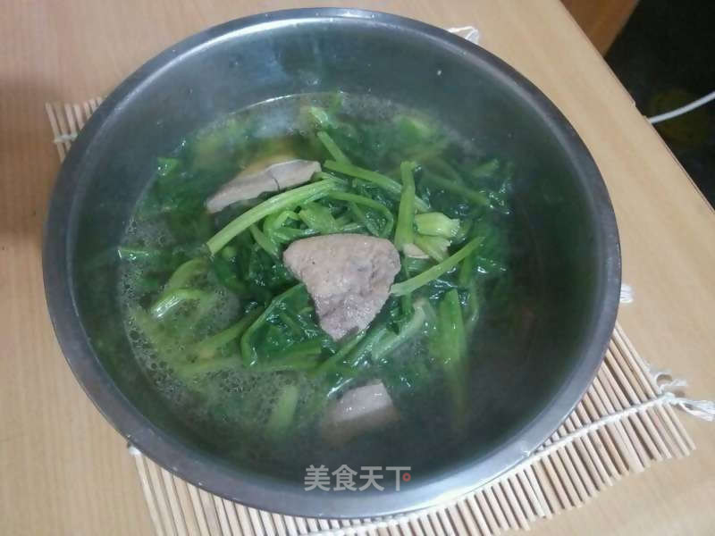 菠菜猪肝汤的做法