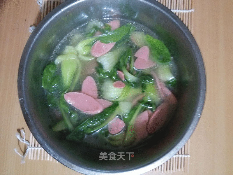 上海青火腿汤的做法