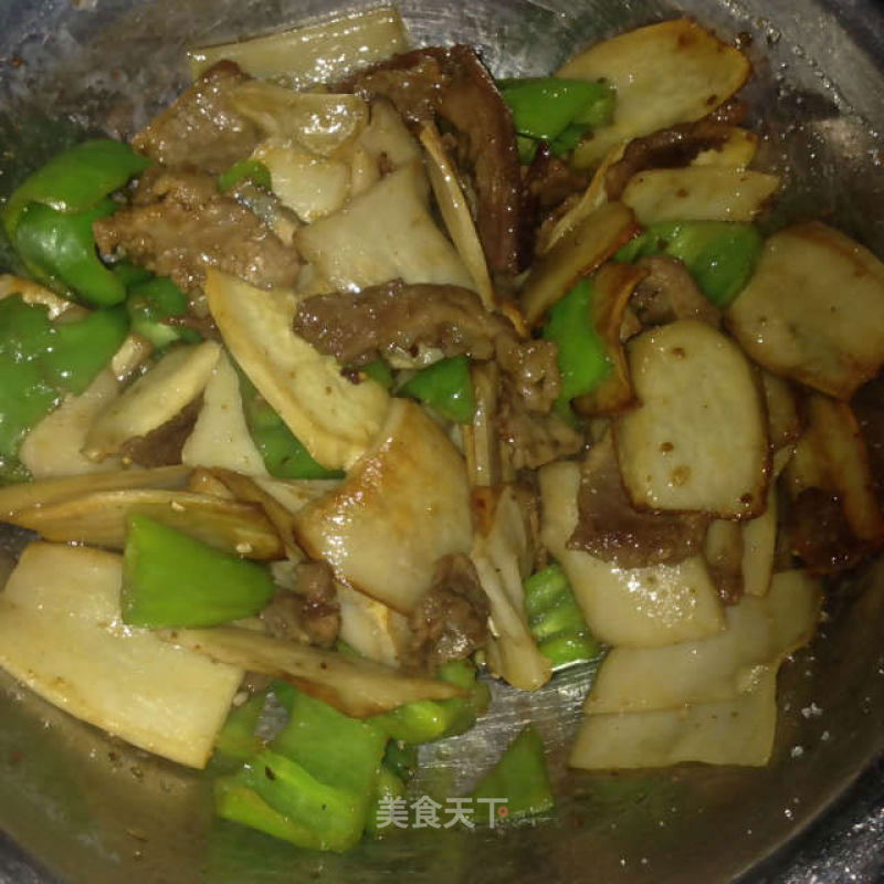 孜然杏鲍菇小炒肉的做法