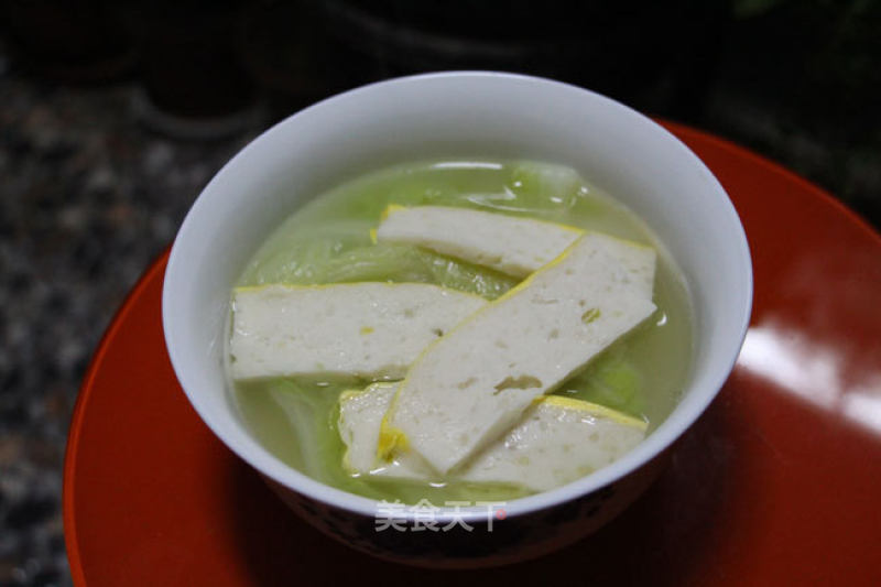 大风天的慰藉 鱼糕白菜汤的做法