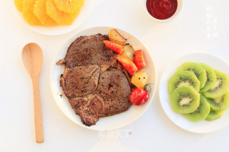 浪漫情人节的美食~煎牛排