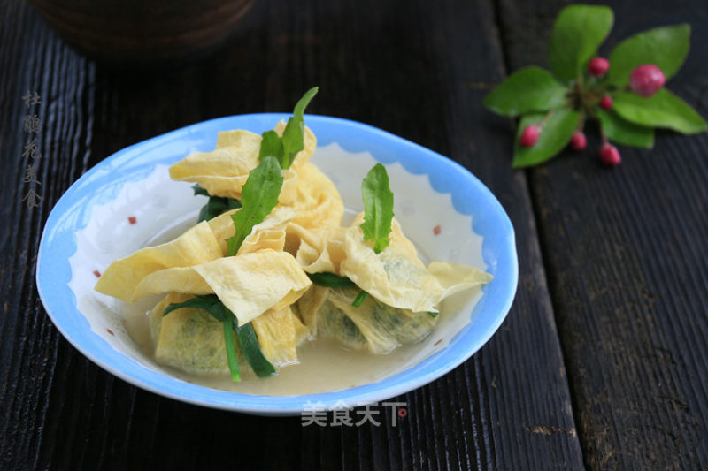 鸡汁荠菜石榴包的做法