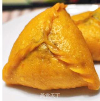 南瓜红糖花边三角包的做法步骤：6