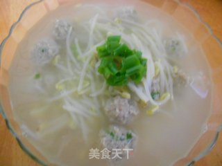 豆芽肉丸汤的做法步骤：5