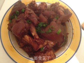 红烧猪蹄（豆瓣酱版）的做法步骤：10