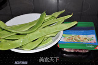 长扁豆炒培根的做法步骤：1