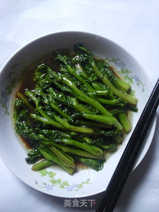 蚝油炒菜薹的做法步骤：4