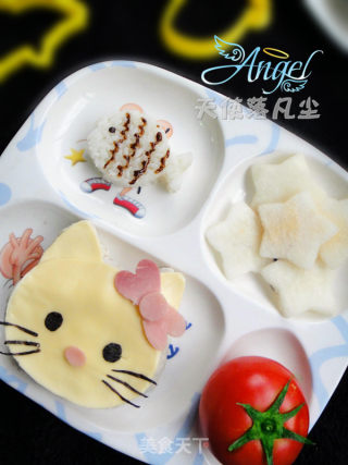 肉泥豆腐KT猫套餐的做法步骤：9