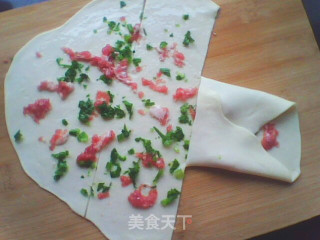 香葱猪肉千层饼的做法步骤：6