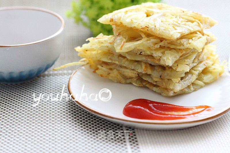 无油土豆丝饼的做法