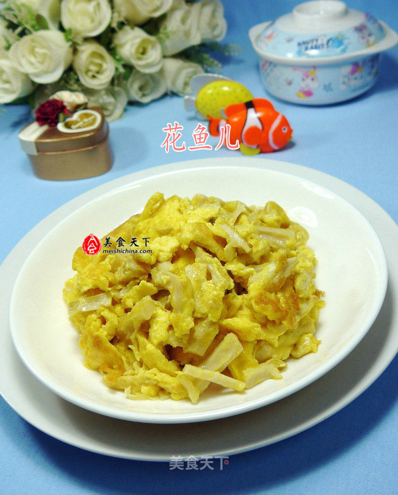 羊尾笋炒鸡蛋的做法