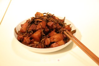 干豇豆红烧肉的做法步骤：16