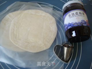 蓝莓巧心酥的做法步骤：1