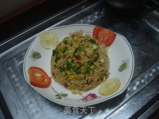 咖喱腊肠蛋炒饭的做法步骤：6