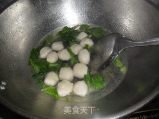 小白菜虾丸汤的做法步骤：4
