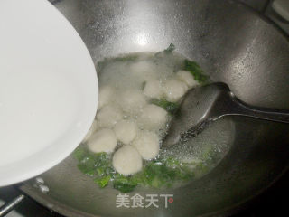 小白菜虾丸汤的做法步骤：5