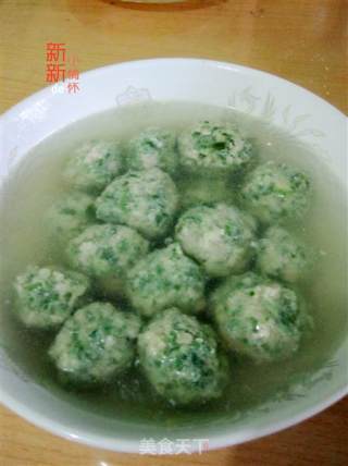 荠菜肉丸子的做法步骤：7