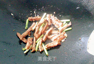 家常菜—肉条炒龙牙豆的做法步骤：10