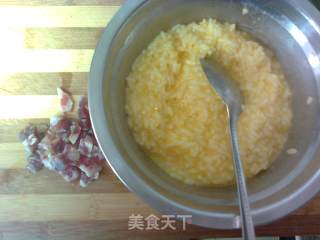 青菜蛋炒饭的做法步骤：2