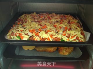 新奥尔良腿肉披萨的做法步骤：8