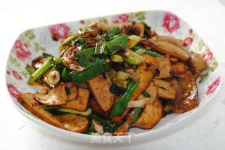 豆腐干炒回锅肉的做法步骤：9