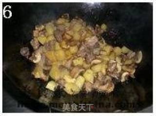 土豆蘑菇烧肉的做法步骤：6