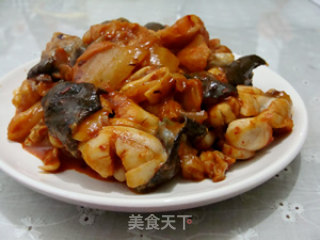 泡菜炒牛蛙的做法步骤：8