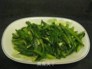 清炒油麦菜的做法步骤：6