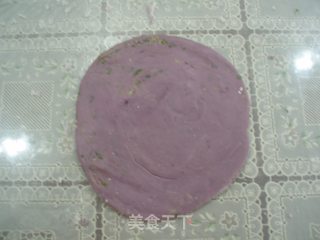 香葱芝麻紫薯饼的做法步骤：7