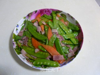 培根肉炒荷兰豆的做法步骤：8