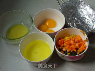 三色蒸蛋的做法步骤：2