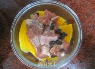 微波南瓜蒸排骨的做法步骤：5