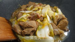 娃娃菜炒手撕肉的做法步骤：7